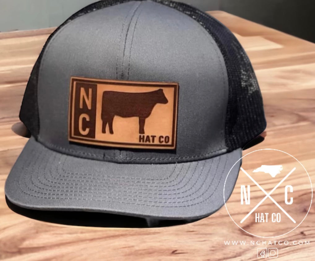NC Hat Co Cow | Gray & Black
