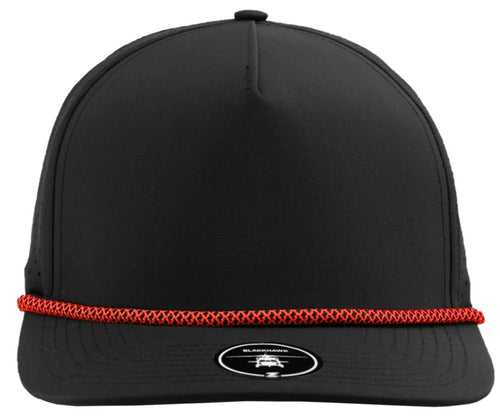 Black – Red Chainlink Rope hat