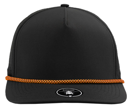 Black – Orange Chainlink Rope hat