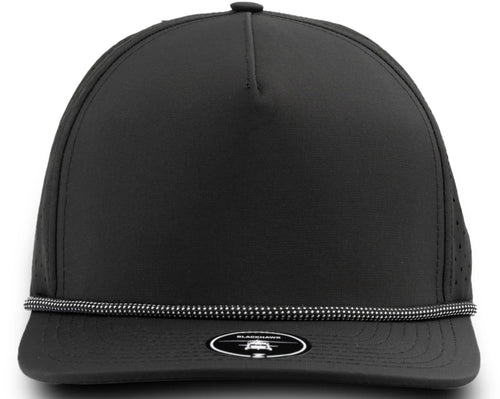 Black – White Grid Rope hat