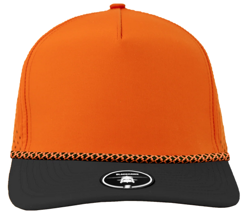 Orange/Black Bill – Orange Chainlink Rope hat