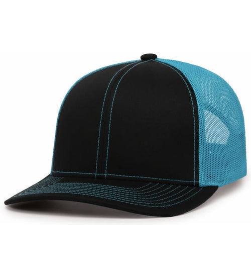 Black / Neon Blue / Black hat