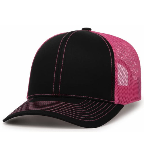 Black / Neon Pink / Black hat