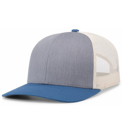 Heather Grey / Beige / Ocean Blue hat