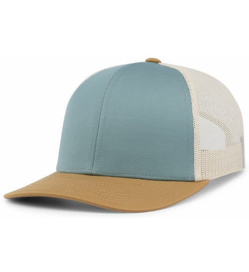 Smoke Blue / Beige / Amber Gold hat
