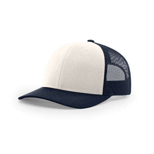 Cream/Navy hat