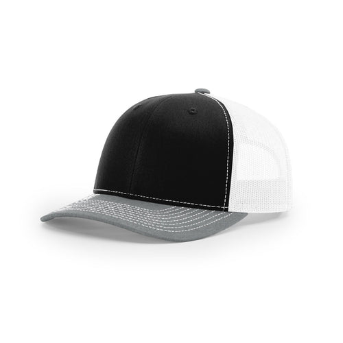 Black/White/Heather Grey hat