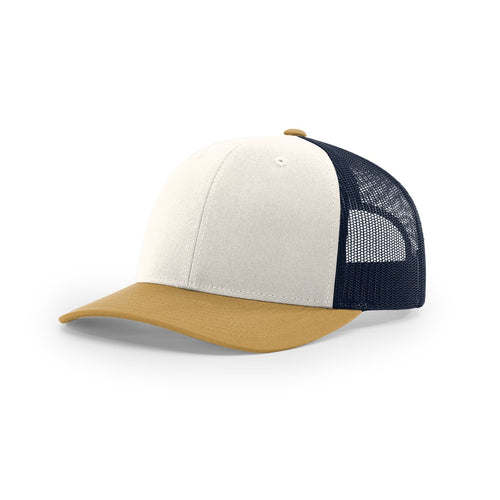 Cream/Navy/Amber Gold hat