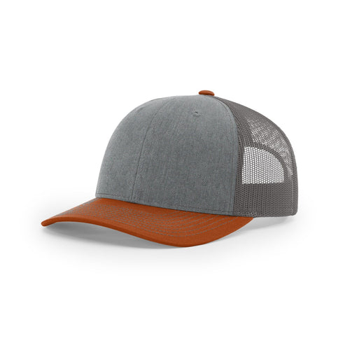 Heather Grey/Charcoal/Dark Orange hat