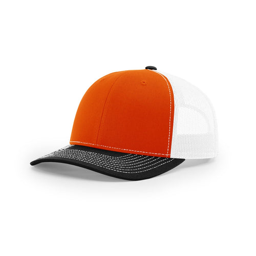 Orange/White/Black hat